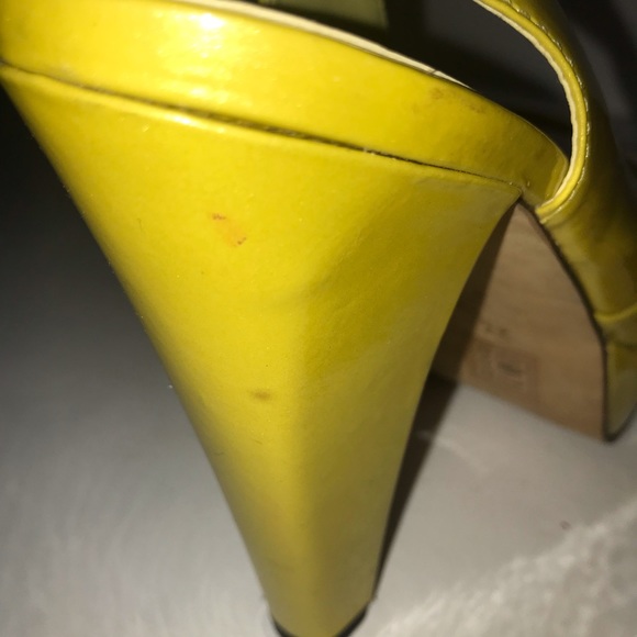 Aldo Open Toe Patten Leather Platform Heels Size 9 - Picture 6 of 8